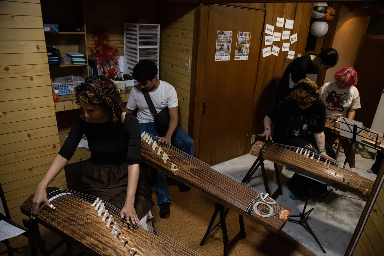 Guests enjoying a koto concert